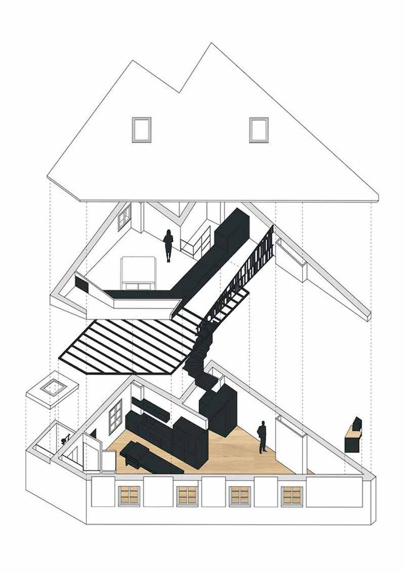 Plan rénovation et aménagement d'un loft